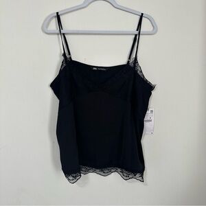 [2 for $15] NWT Zara Black Laced Camisole
